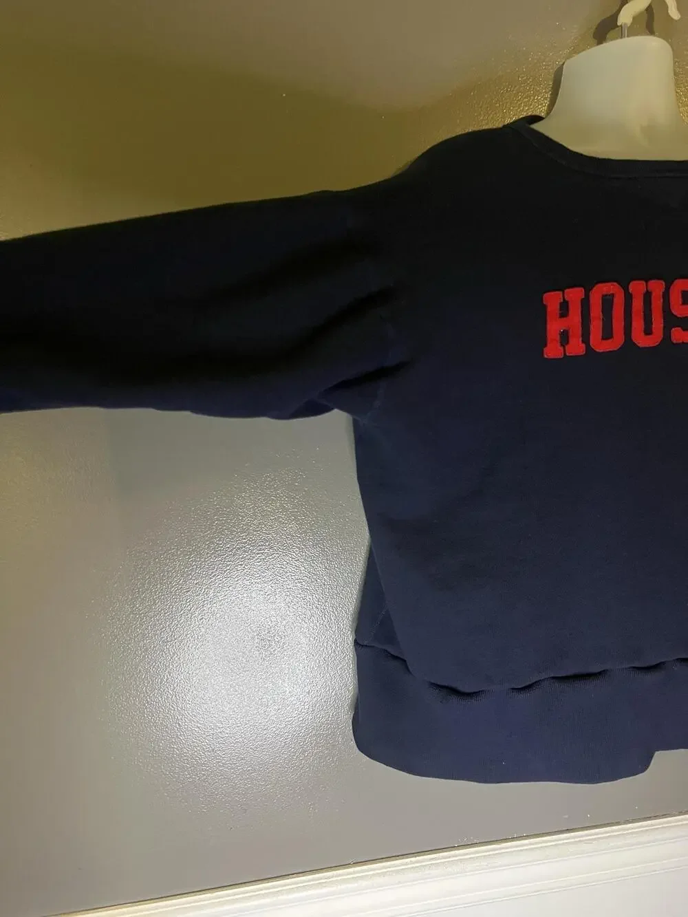 Ebbets Field Flannels Sweatshirt Mens 2XL Blue Houston Graphic USA Made Pullover